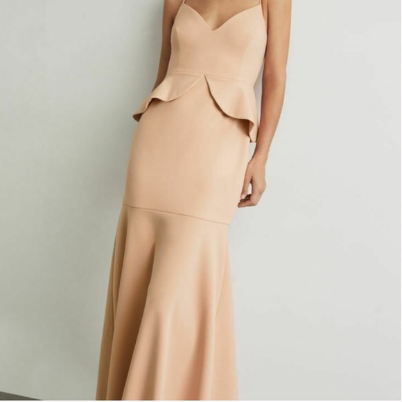 BCBGMAXAZRIA Bare Pink Sleeveless Gown Dress New 8 - Picture 4 of 9